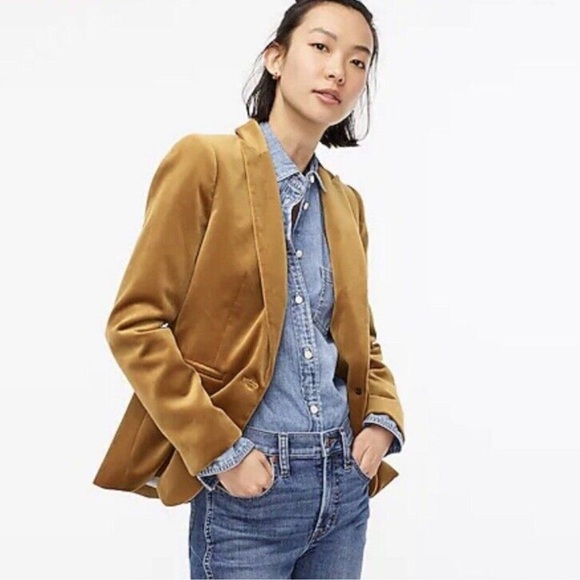 NWT J.CREW NAVY VELVET PARKE BLAZER SZ 6 - Picture 6 of 7